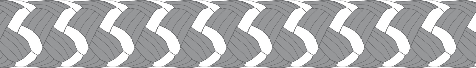 GLEISTEIN SpinGrip Dyneema/PES verjüngt 6/4mm 20m grau/weiß go9060420 colour greywhite