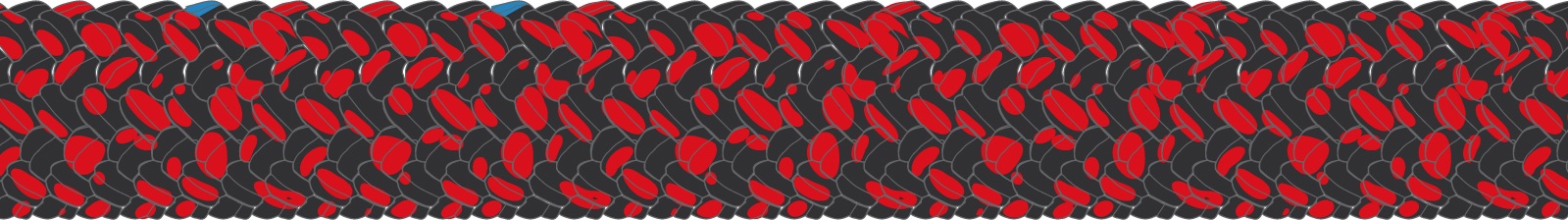 GLEISTEIN RunnerSprint Dyneema/PES/Technora/Vectran 10mm weiß/schwarz gr441060 colour redblack