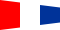 Signalflagge Nummer 3 30x45cm kas 03