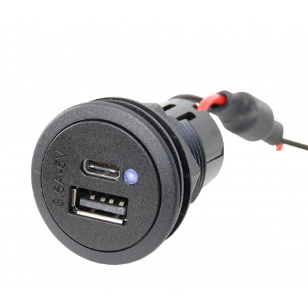 USB charging sockets - Einbau - USB A-C charging sockets round - Robert  Lindemann KG