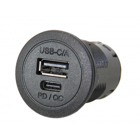 Einbau-USB-Charger ONECH-F-E, USB-A, USB-C